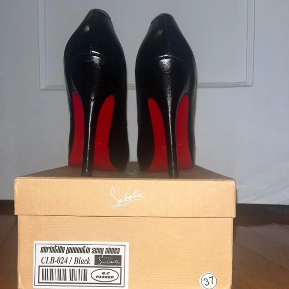 Christian Louboutin Black Leather Pumps - Picture 2 of 4
